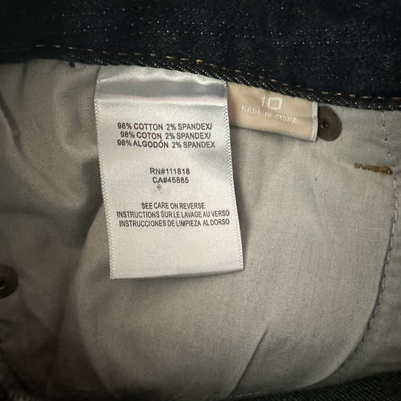 Michael Kors Jeans Women 10 Blue Bootcut Dark Embroidered Y2K Designer Logo - Picture 6 of 11